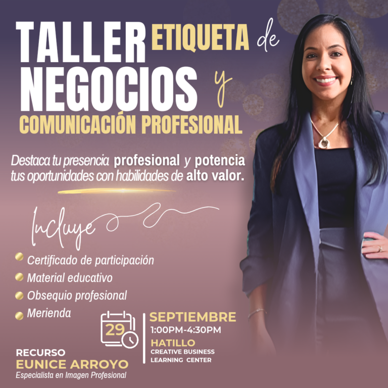 taller de etiqueta de negocios en pr